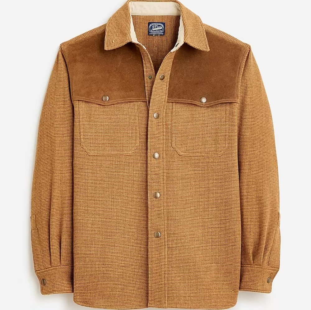 NWT JCrew Western Italian Suede Jacket in wool - Medium